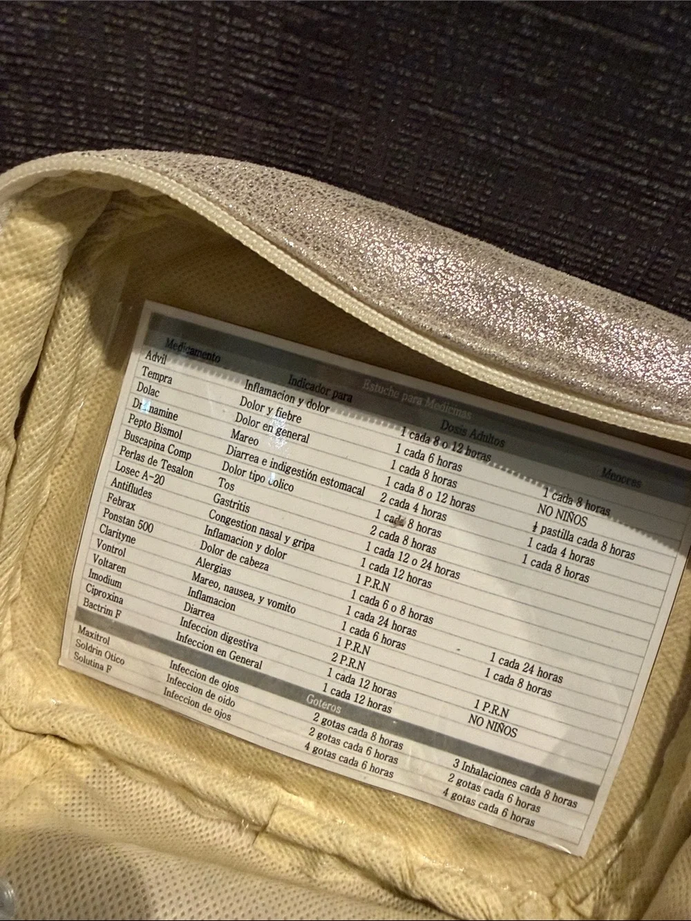 Leather Gold Pill Organizer